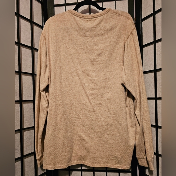 Eddie Bauer Beige Henley Shirt Size Large - Picture 2 of 5